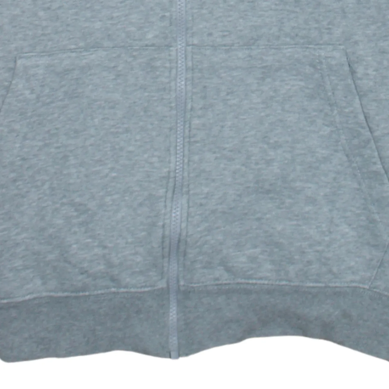 Nike Grey Full Zip Hoodie Men’s XLarge Printed Swoosh Logo Split Pocket Sweatshirt sold by Vintage Club product image thumbnail 4