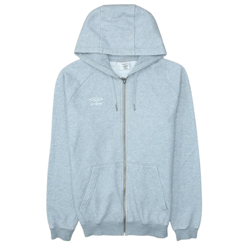 Umbro Light Grey Zip Hoodie Women's Medium Embroidered Logo Split Pockets Fleece Top sold by Vintage Club