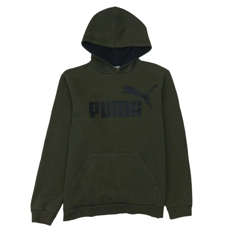 Puma Dark Green Hoodie Women’s XXLarge Printed Logo Front Pocket Pullover Sweatshirt sold by Vintage Club
