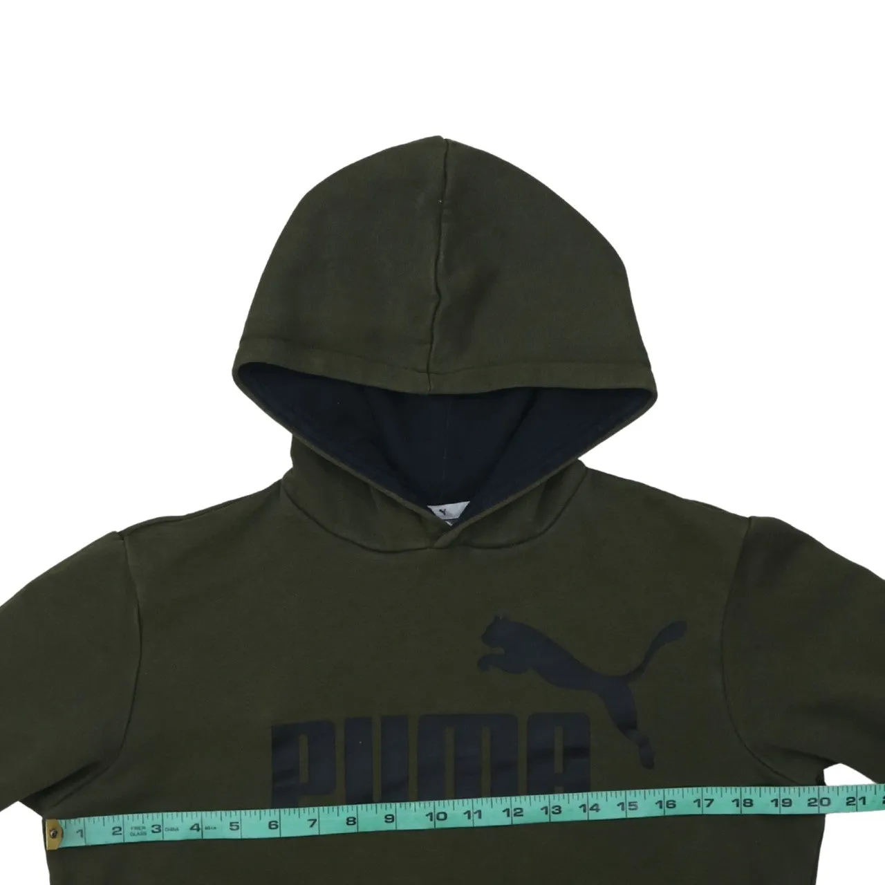 Puma Dark Green Hoodie Women’s XXLarge Printed Logo Front Pocket Pullover Sweatshirt sold by Vintage Club product image thumbnail 5