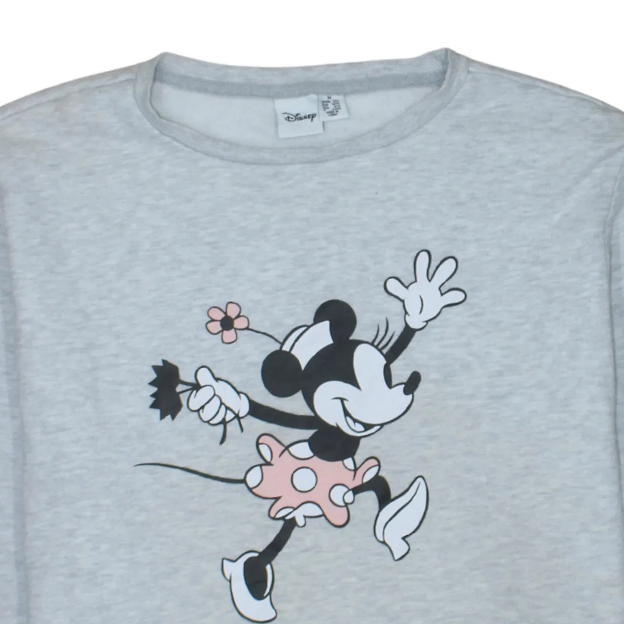 Disney Light Grey Sweatshirt Women's Medium Minnie Mouse Printed Graphic Crewneck Pullover Top sold by Vintage Club product image thumbnail 3
