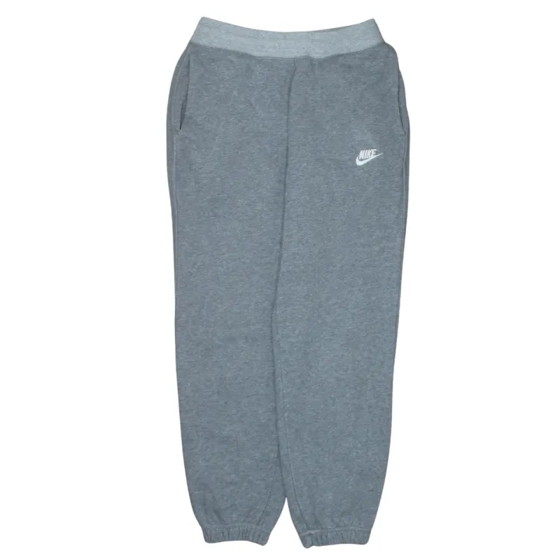 Nike Grey Joggers Men’s Small Embroidered Swoosh Elastic Cuffs Fleece Sweatpants made by Nike