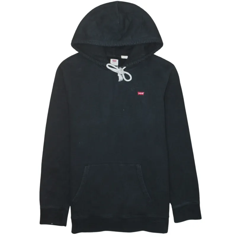 Levi's Black Hoodie Men's Large Small Red Tab Logo Front Pocket Pullover Sweatshirt sold by Vintage Club