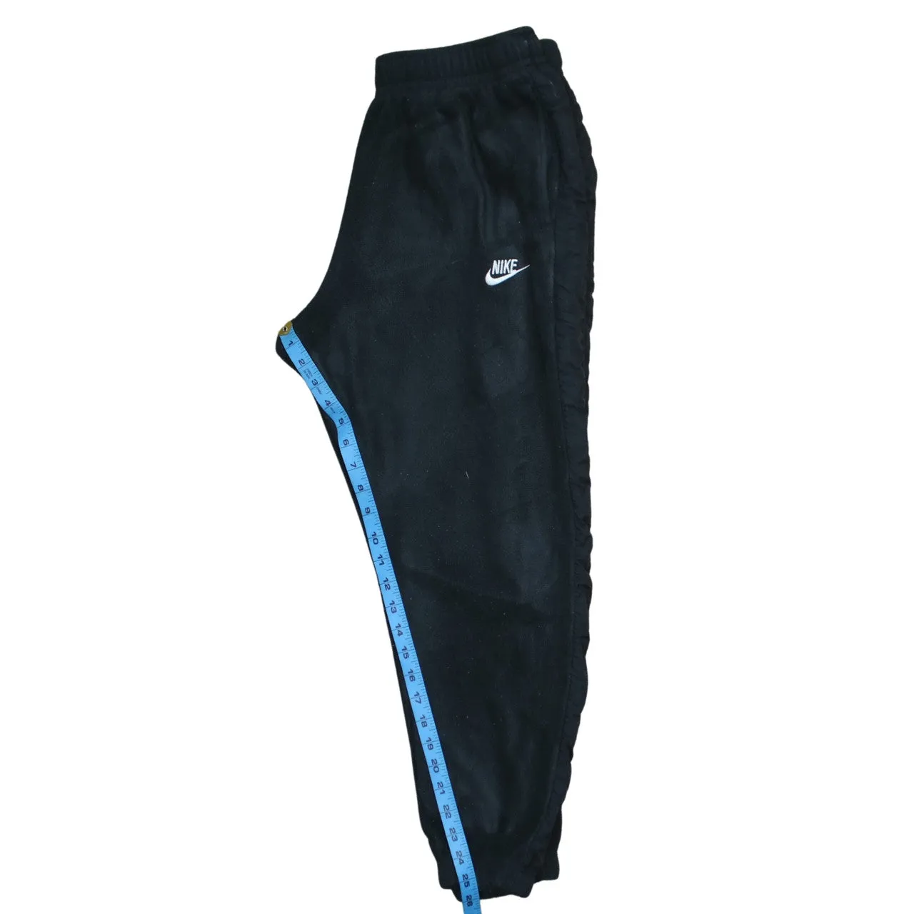 Nike Black Fleece Joggers Women’s Medium Embroidered Swoosh Elasticated Cuffs Lounge Sweatpants sold by Vintage Club product image thumbnail 5