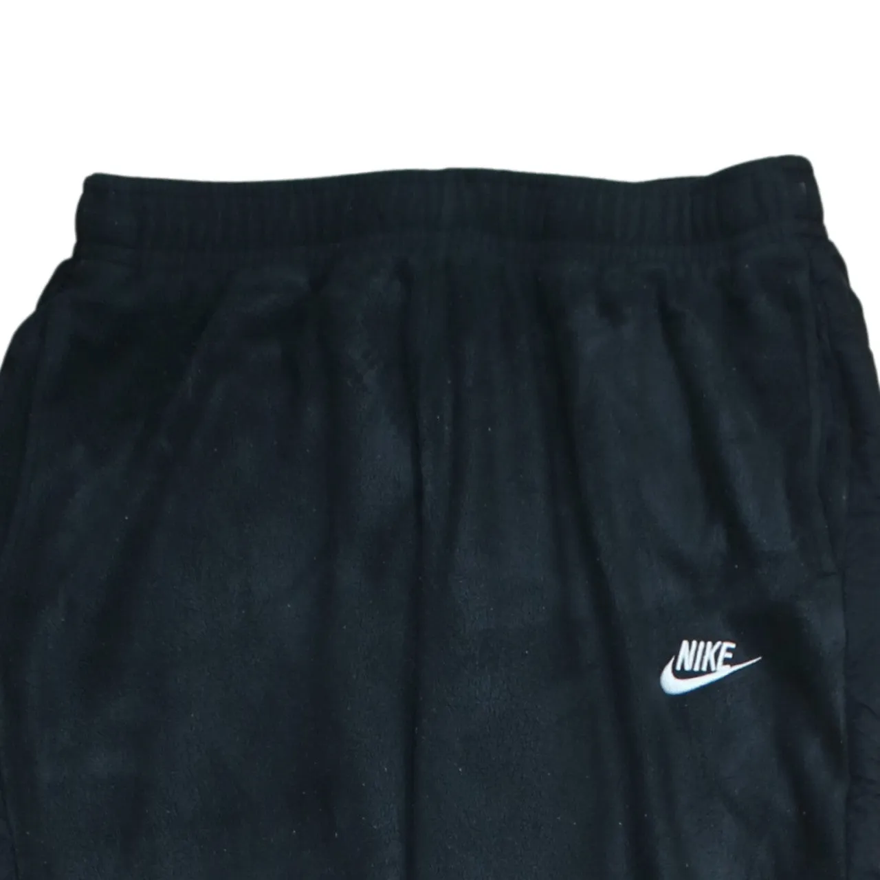 Nike Black Fleece Joggers Women’s Medium Embroidered Swoosh Elasticated Cuffs Lounge Sweatpants sold by Vintage Club product image thumbnail 3