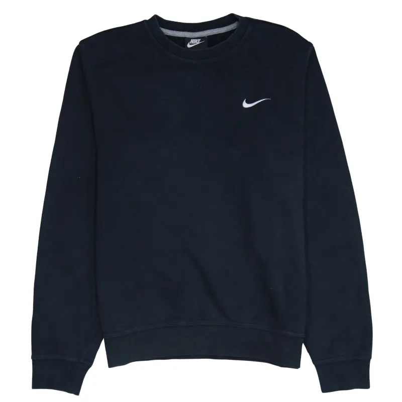 Nike Black Sweatshirt Men's Medium Embroidered Swoosh Logo Crewneck Pullover Jumper sold by Vintage Club