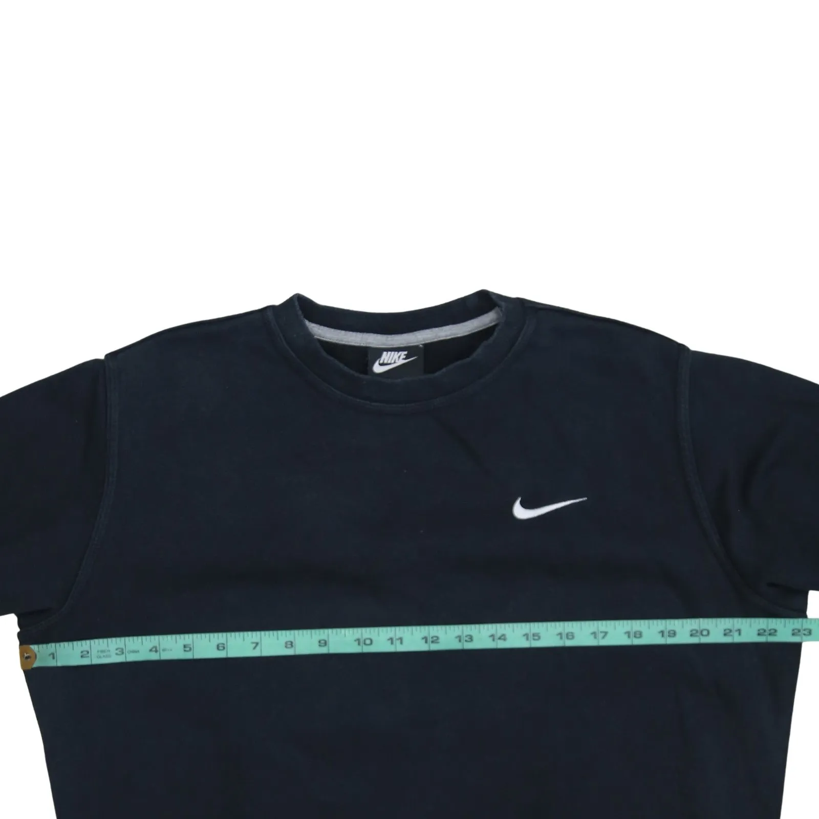 Nike Black Sweatshirt Men's Medium Embroidered Swoosh Logo Crewneck Pullover Jumper sold by Vintage Club product image thumbnail 5