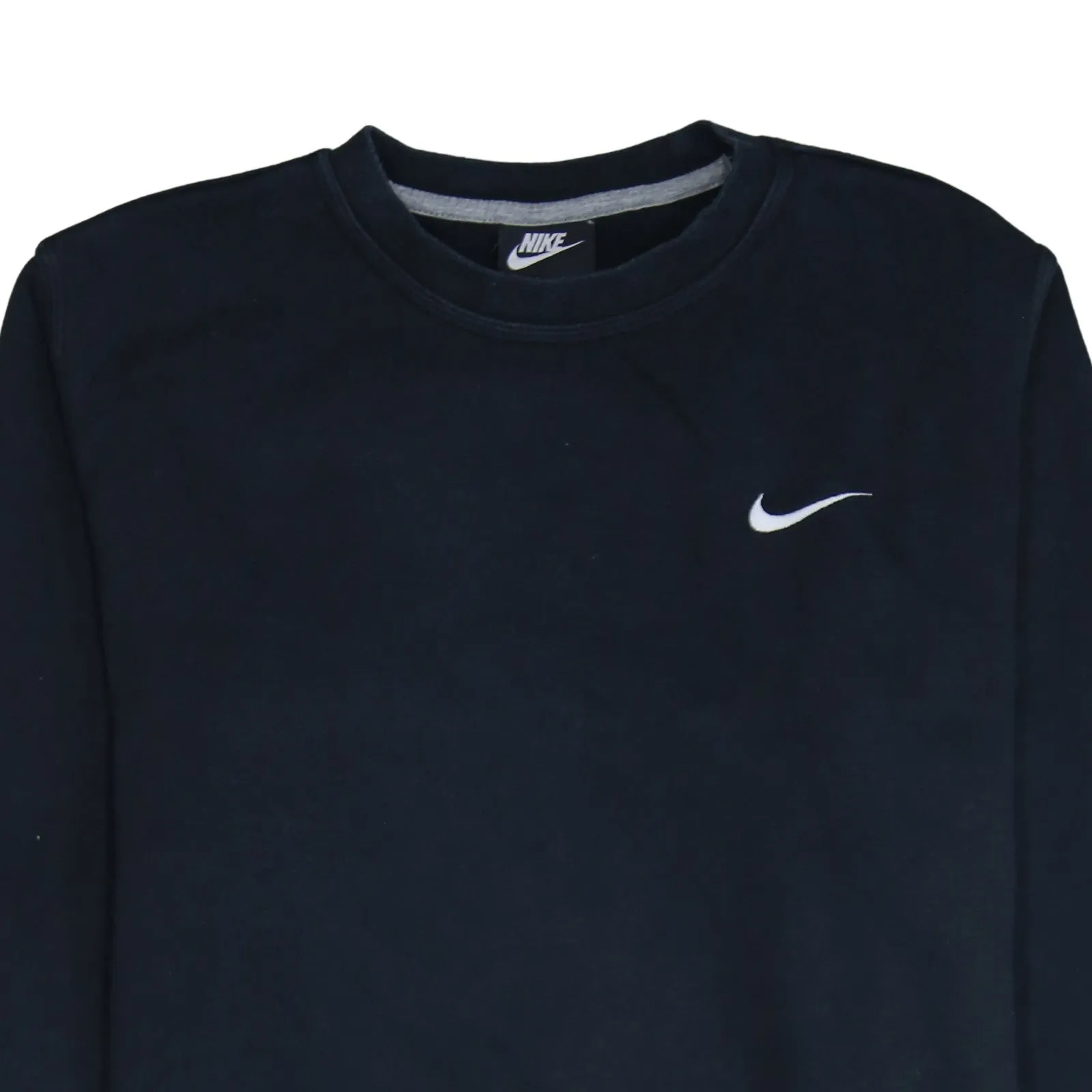 Nike Black Sweatshirt Men's Medium Embroidered Swoosh Logo Crewneck Pullover Jumper sold by Vintage Club product image thumbnail 3