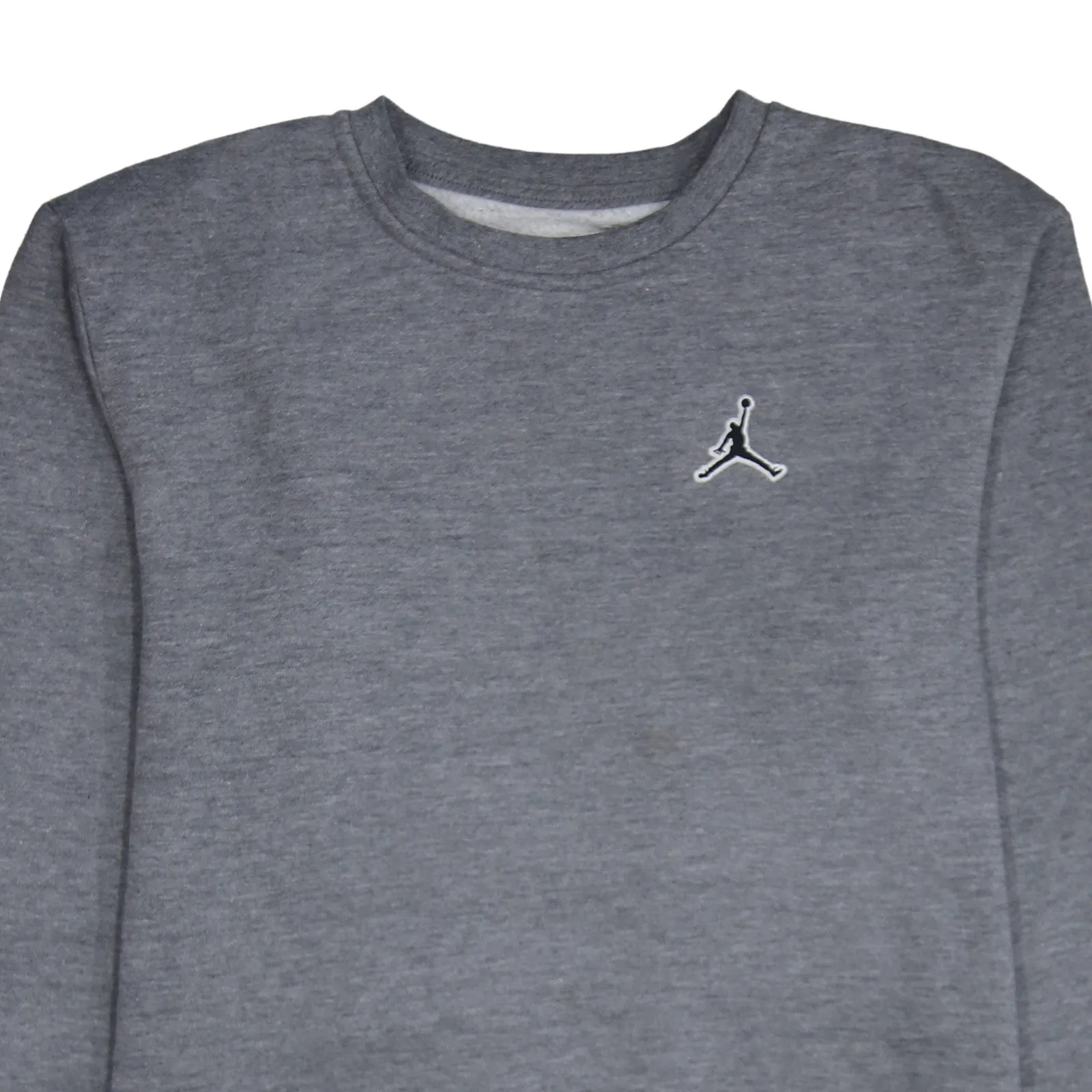 Jordan Grey Sweatshirt Women’s XLarge Embroidered Jumpman Logo Script Sleeve Pullover Jumper sold by Vintage Club product image thumbnail 3