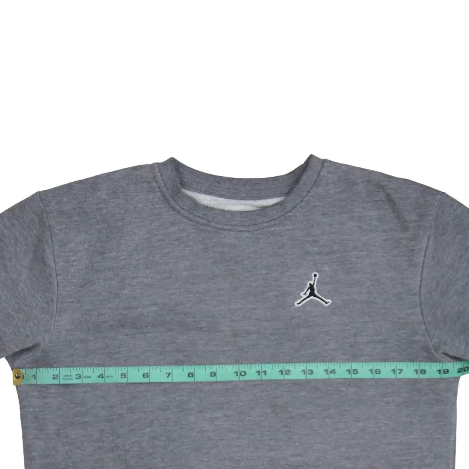 Jordan Grey Sweatshirt Women’s XLarge Embroidered Jumpman Logo Script Sleeve Pullover Jumper sold by Vintage Club product image thumbnail 5