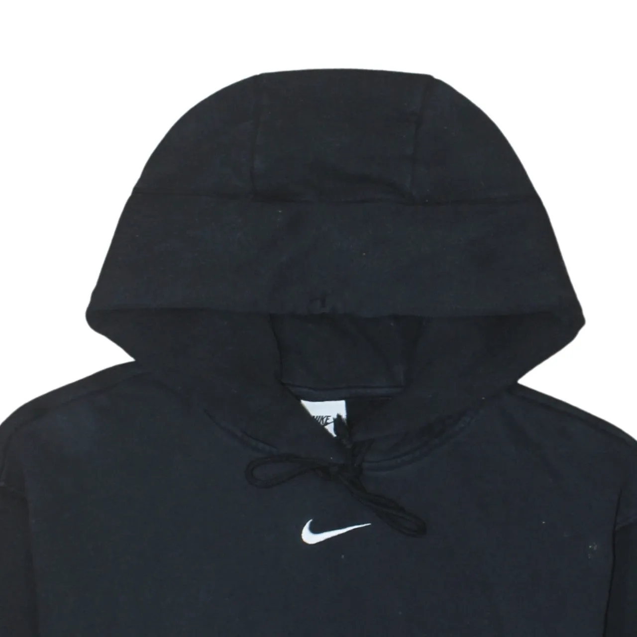 Nike Black Hoodie Men’s Small Embroidered Swoosh Drawstring Hood Front Pocket Sweatshirt sold by Vintage Club product image thumbnail 3