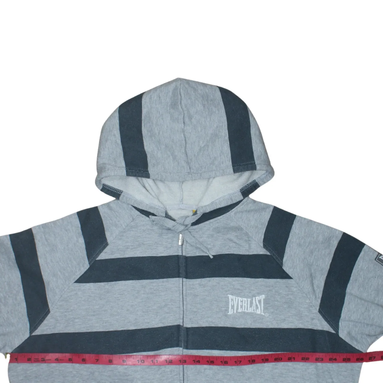 Everlast Grey Stripe Full Zip Hoodie Men's XLarge Printed Back Logo Pockets Sweatshirt sold by Vintage Club product image thumbnail 5