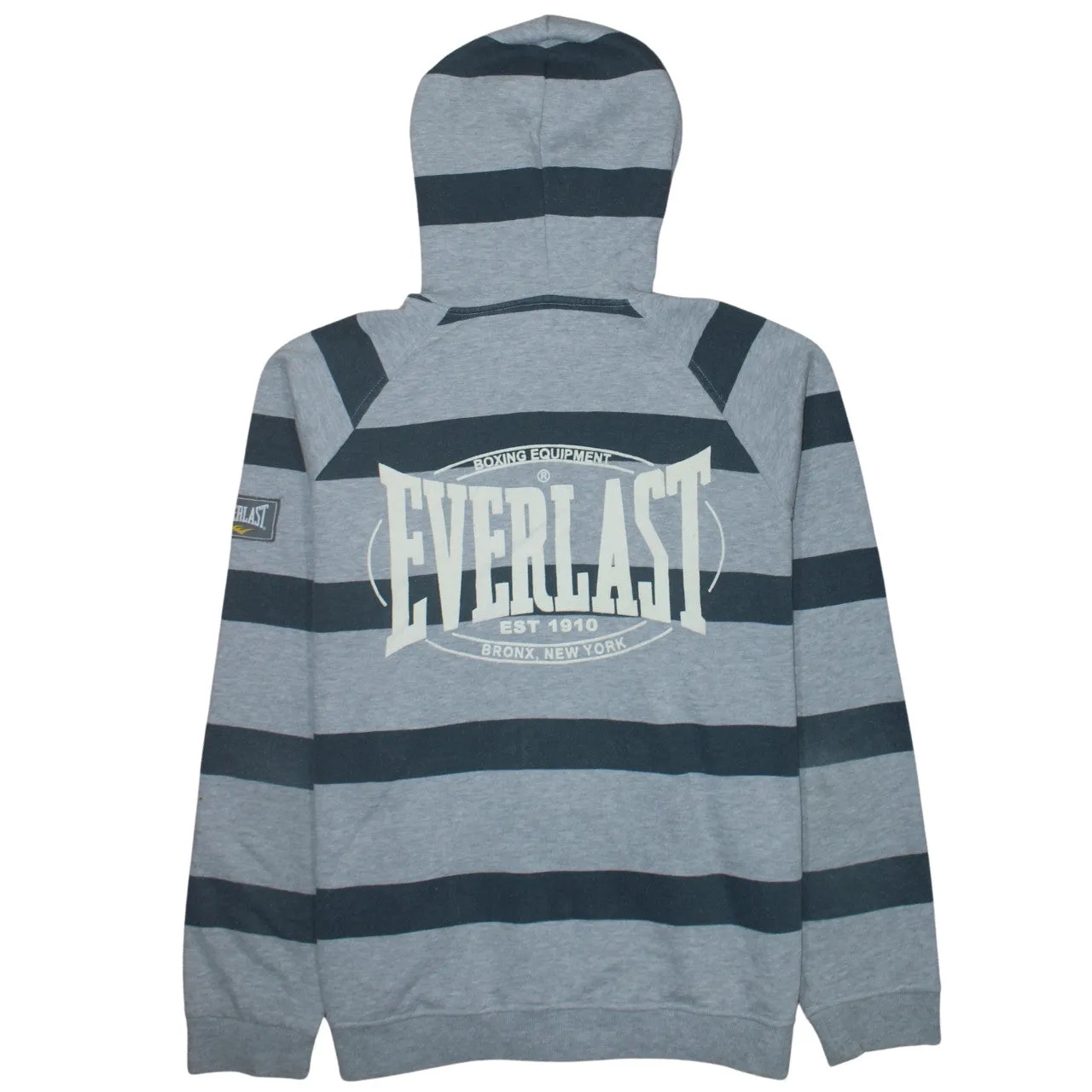 Everlast Grey Stripe Full Zip Hoodie Men's XLarge Printed Back Logo Pockets Sweatshirt sold by Vintage Club product image thumbnail 2