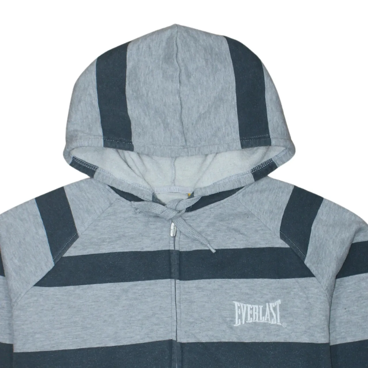 Everlast Grey Stripe Full Zip Hoodie Men's XLarge Printed Back Logo Pockets Sweatshirt sold by Vintage Club product image thumbnail 3