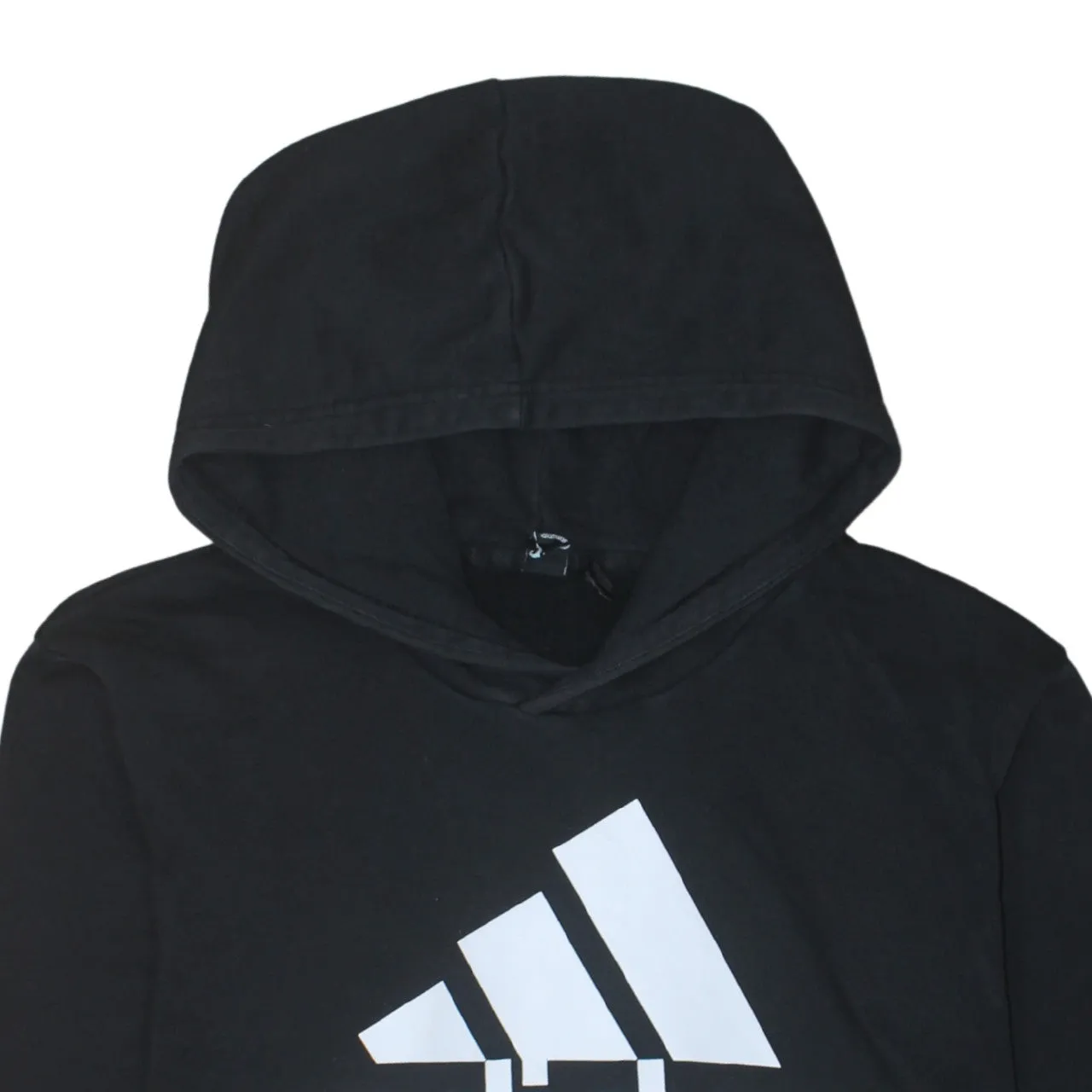 Adidas Black Hoodie Women’s XLarge Printed Big Logo Front Pouch Pullover Sweatshirt sold by Vintage Club product image thumbnail 3