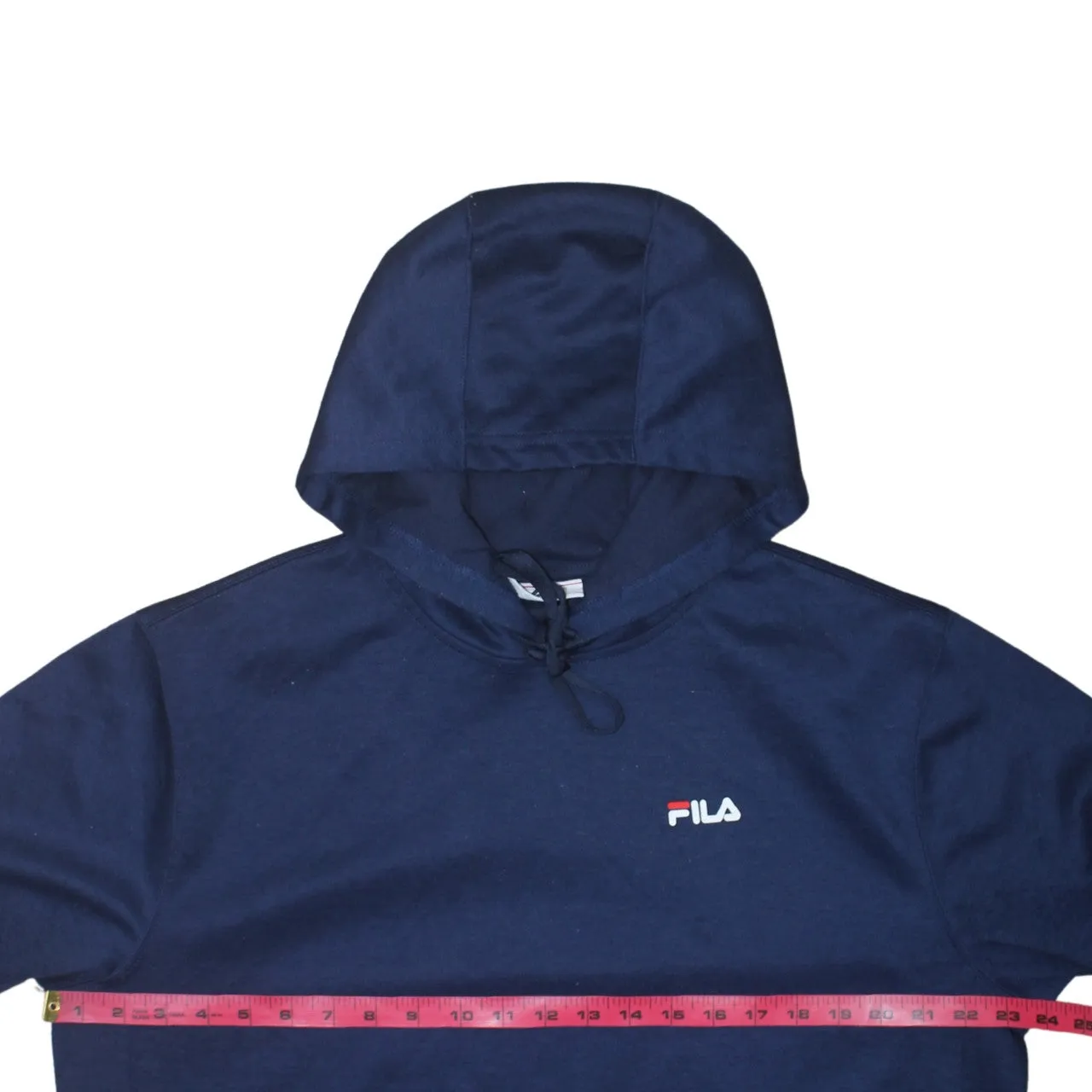 Fila Navy Blue Hoodie Men's Large Embroidered Chest Logo Front Pocket Pullover Sweatshirt sold by Vintage Club product image thumbnail 5