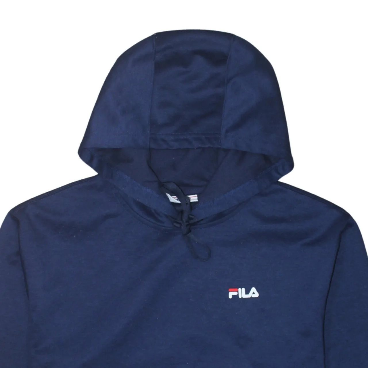Fila Navy Blue Hoodie Men's Large Embroidered Chest Logo Front Pocket Pullover Sweatshirt sold by Vintage Club product image thumbnail 3