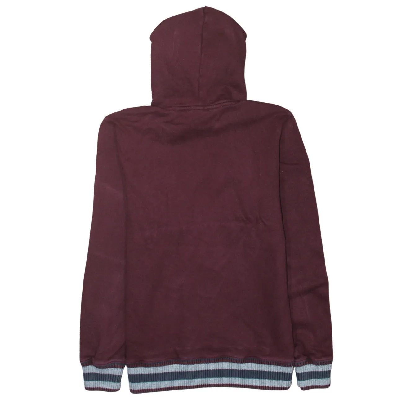 Champion Burgundy Red Hoodie Women’s Large Embroidered Logo Ribbed Hem Cuffs Pullover Sweatshirt sold by Vintage Club product image thumbnail 2