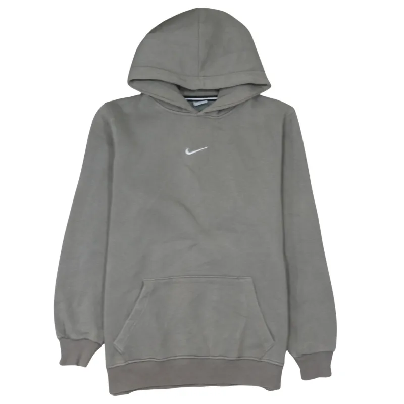 Nike Grey Hoodie Women’s XLarge Embroidered Swoosh Front Pocket Fleece Pullover Sweatshirt made by Nike