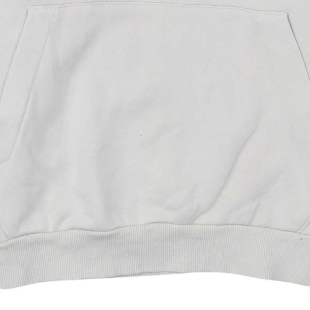 Adidas Beige Cream Hoodie Men's XSmall Three Stripe Sleeves Printed Logo Pullover Sweatshirt sold by Vintage Club product image thumbnail 4