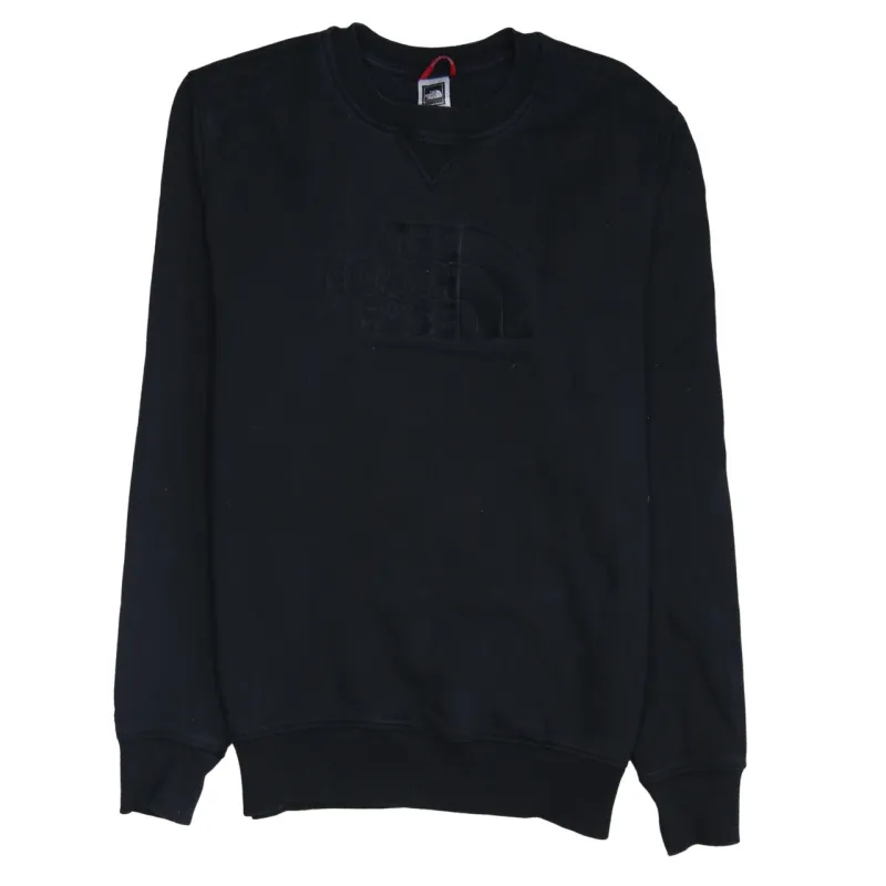 The North Face Black Sweatshirt Men's Medium Embossed Logo Crewneck Pullover Fleece Top sold by Vintage Club