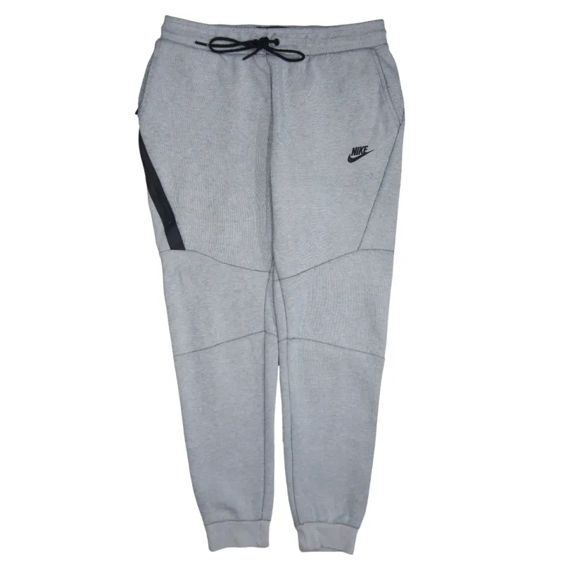 Nike Light Grey Joggers Sweatpants Men’s Medium Embroidered Swoosh Zip Pocket Cuffed made by Nike