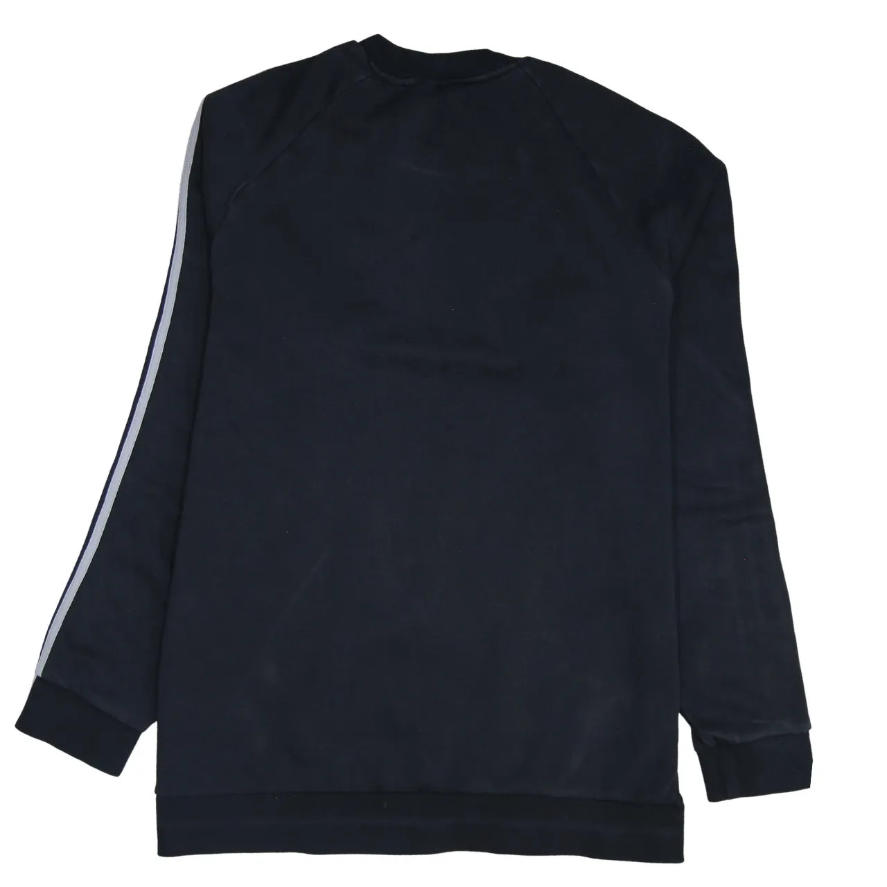 Adidas Black Sweatshirt Men’s Large Trefoil Embroidered Logo Three Stripe Sleeves Pullover Top sold by Vintage Club product image thumbnail 2