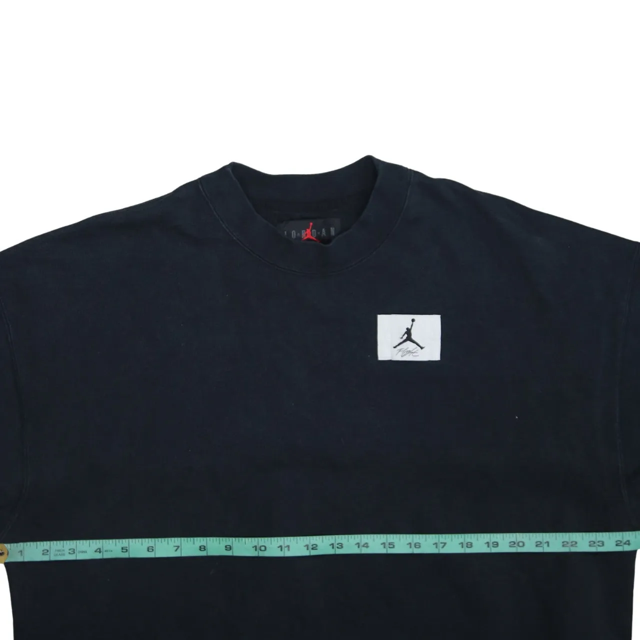 Jordan Black Sweatshirt Men's Large Embroidered Jumpman Chest Patch Crewneck Pullover sold by Vintage Club product image thumbnail 5