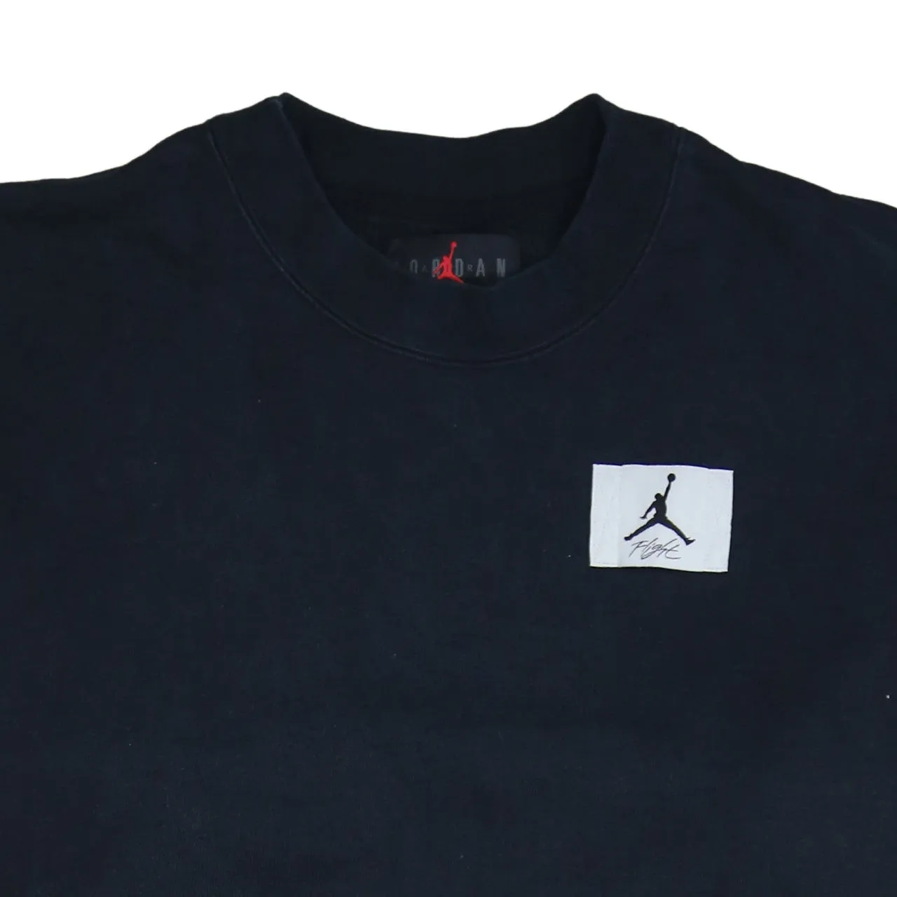 Jordan Black Sweatshirt Men's Large Embroidered Jumpman Chest Patch Crewneck Pullover sold by Vintage Club product image thumbnail 3
