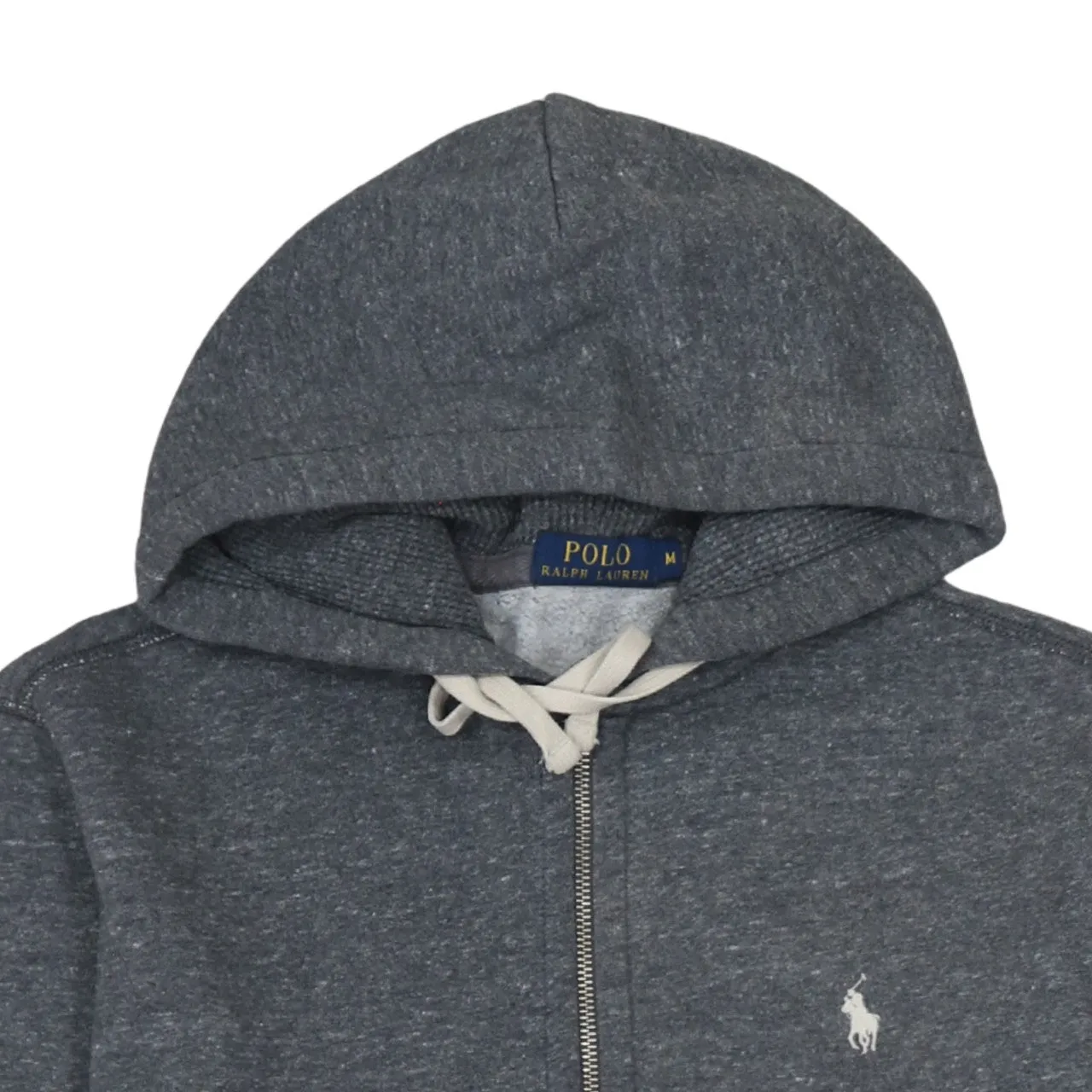 Polo Ralph Lauren Charcoal Grey Hoodie Women’s Medium Zip Embroidered Pony Logo Pockets Sweatshirt sold by Vintage Club product image thumbnail 3