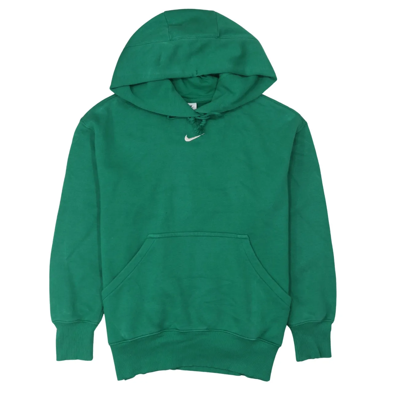 Nike Green Hoodie Men's Small Embroidered Swoosh Front Pocket Pullover Sweatshirt sold by Vintage Club