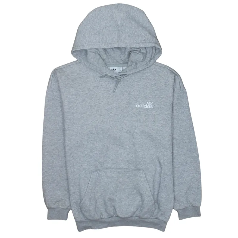 Adidas Grey Hoodie Women’s XSmall Printed Trefoil Logo Pullover Fleece Sweatshirt Top sold by Vintage Club