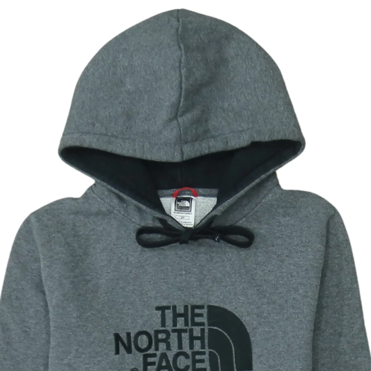 The North Face Grey Hoodie Women’s Small Printed Chest Logo Front Pocket Pullover Sweatshirt sold by Vintage Club product image thumbnail 3