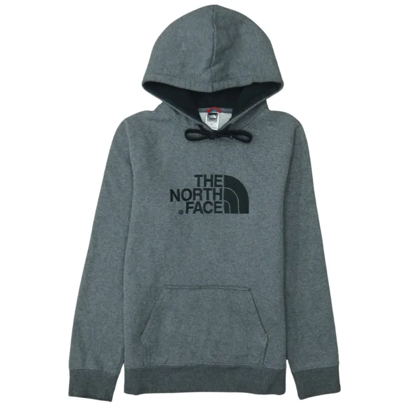 The North Face Grey Hoodie Women’s Small Printed Chest Logo Front Pocket Pullover Sweatshirt made by The North Face