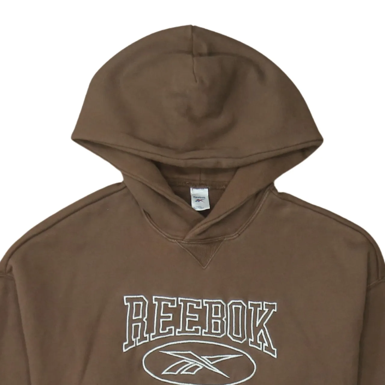 Reebok Brown Hoodie Men’s Medium Printed Classic Logo Front Pocket Pullover Sweatshirt sold by Vintage Club product image thumbnail 3