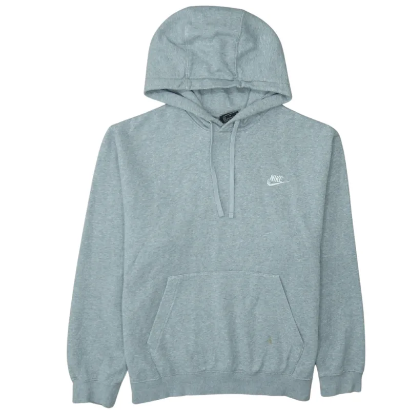 Nike Grey Hoodie Men’s Medium Embroidered Swoosh Logo Front Pocket Pullover Sweatshirt sold by Vintage Club