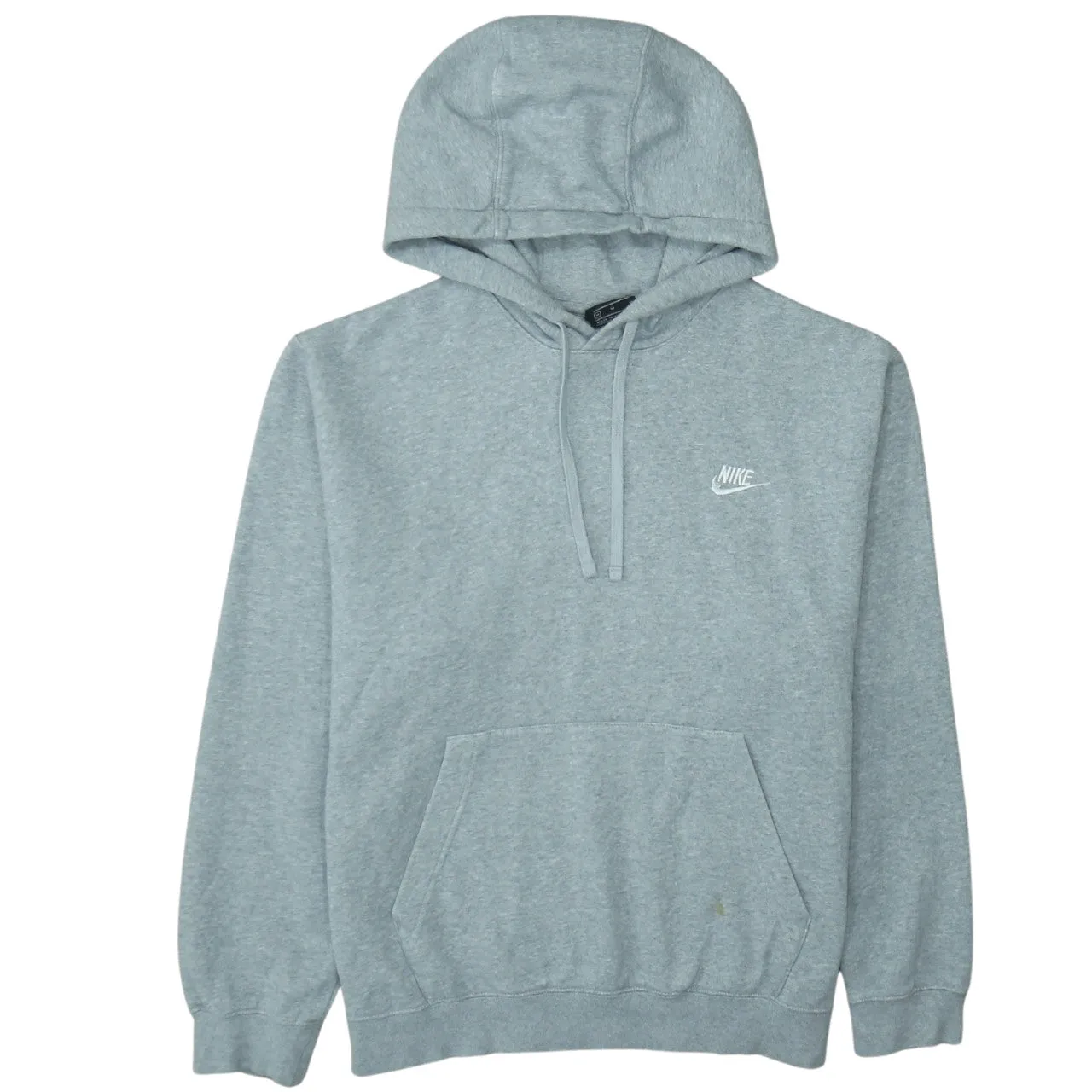 Nike Grey Hoodie Men’s Medium Embroidered Swoosh Logo Front Pocket Pullover Sweatshirt sold by Vintage Club