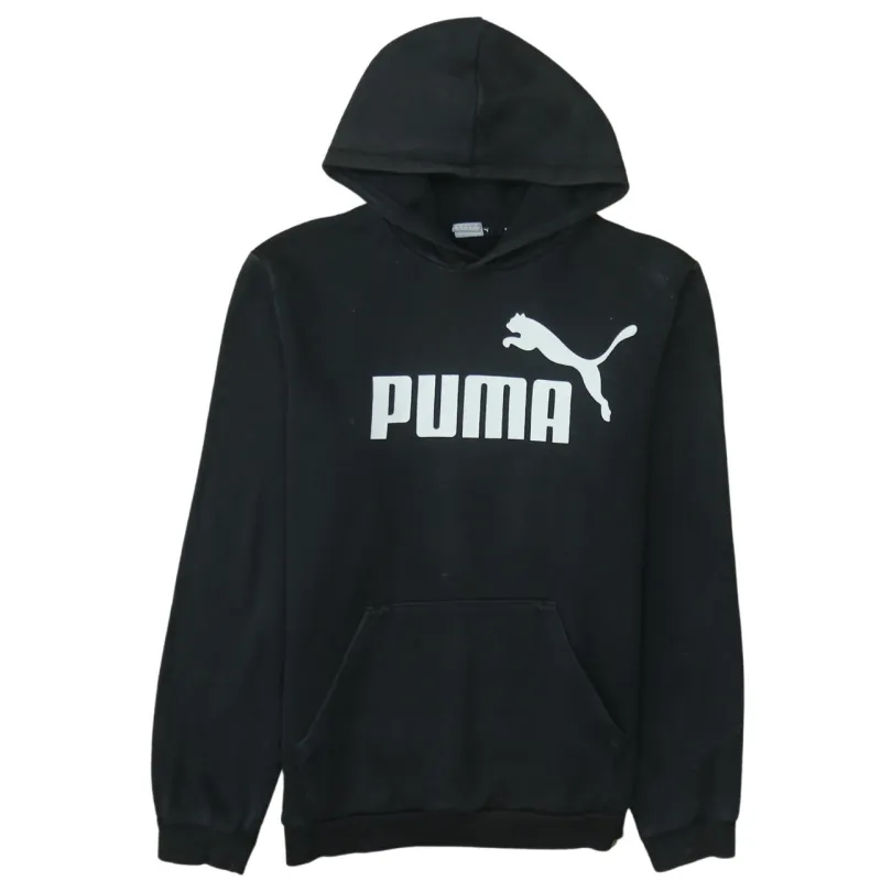 Puma Black Hoodie Women’s XXLarge Printed Logo Front Pocket Pullover Sweatshirt sold by Vintage Club
