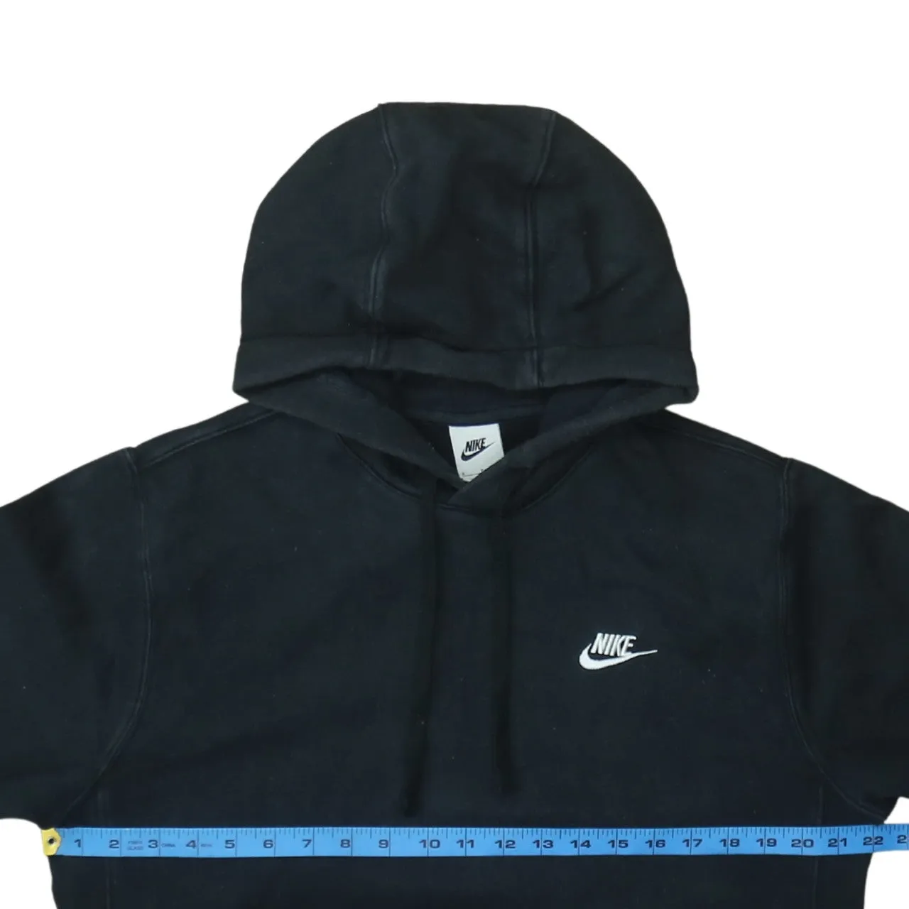 Nike Black Pullover Hoodie Men’s Small Embroidered Swoosh Logo Front Pocket Sweatshirt sold by Vintage Club product image thumbnail 5