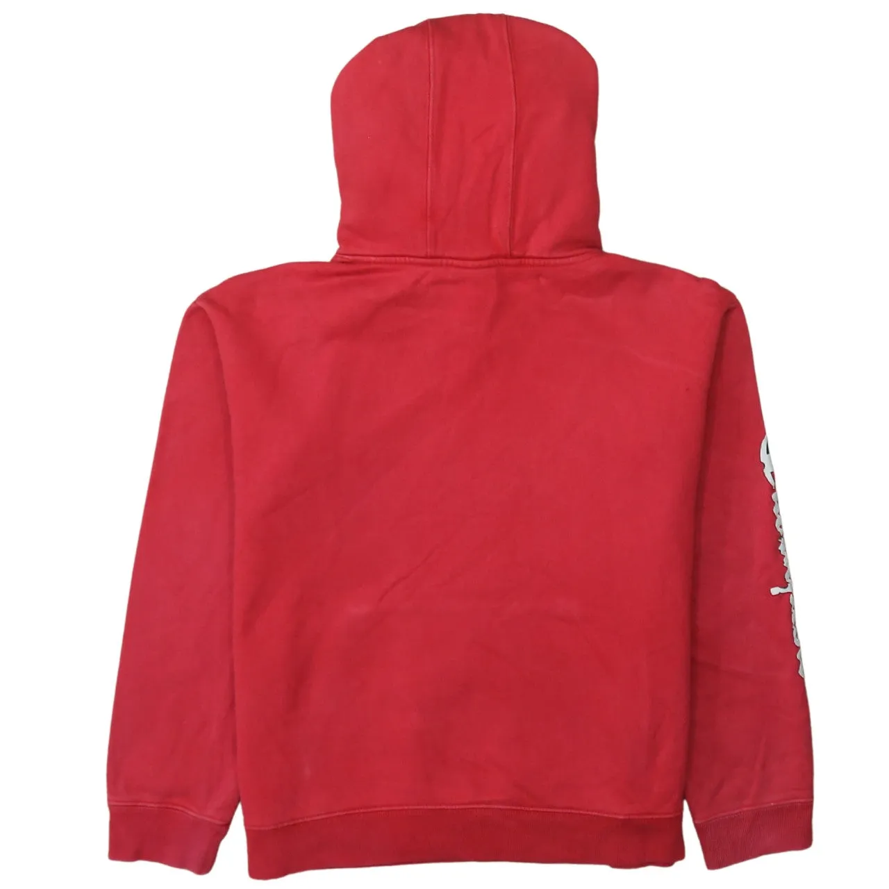 Champion Red Hoodie Men’s Medium Printed Logo Sleeve Graphic Pullover Sweatshirt sold by Vintage Club product image thumbnail 2