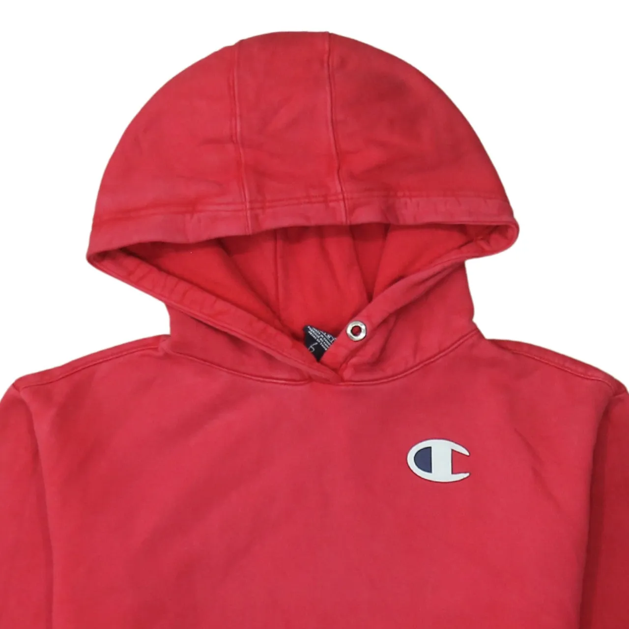 Champion Red Hoodie Men’s Medium Printed Logo Sleeve Graphic Pullover Sweatshirt sold by Vintage Club product image thumbnail 3