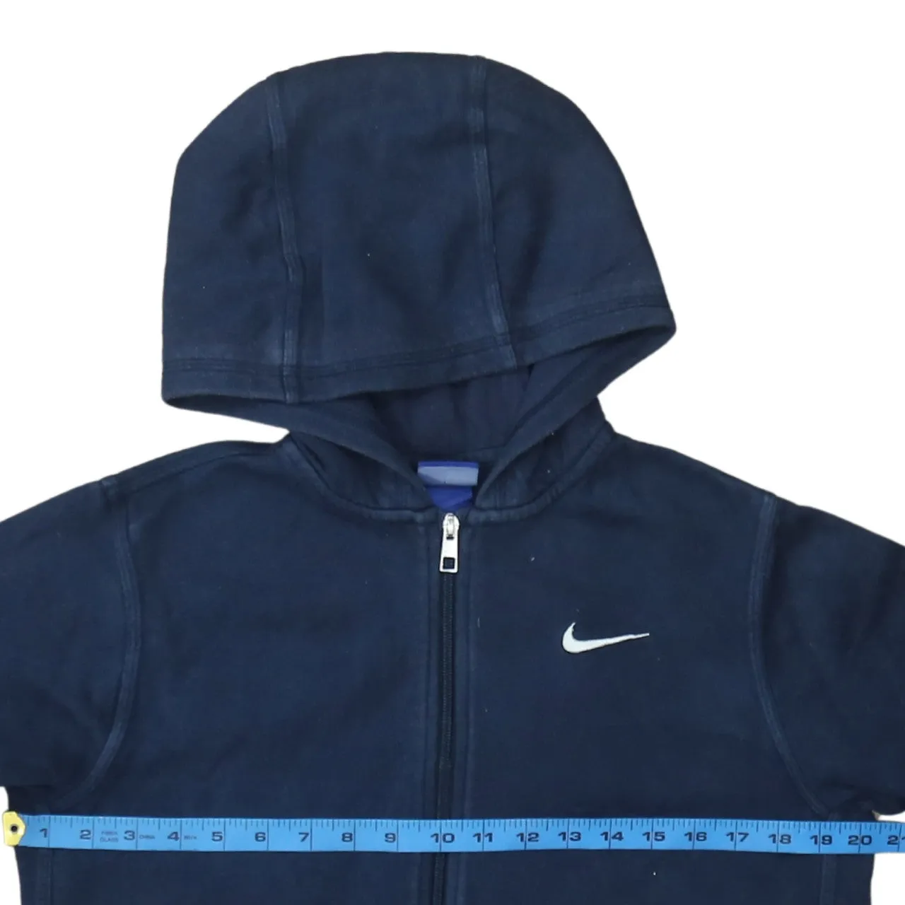 Nike Navy Blue Hoodie Women’s XLarge Full Zip Embroidered Swoosh Front Pockets Sweatshirt sold by Vintage Club product image thumbnail 5