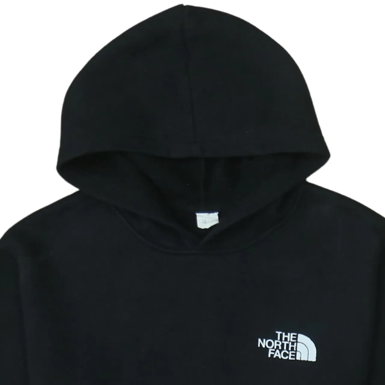 The North Face Black Hoodie Men’s Small Embroidered Chest Logo Fleece Pullover Sweatshirt sold by Vintage Club product image thumbnail 3