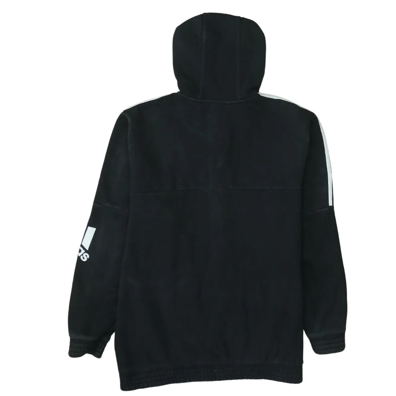 Adidas Black Full Zip Hoodie Women’s XLarge Embroidered Logos Three Stripe Sleeve Fleece Jacket sold by Vintage Club product image thumbnail 2