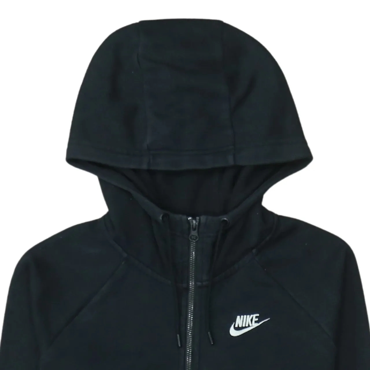 Nike Black Full Zip Hoodie Men’s XSmall Embroidered Swoosh Split Pocket Sweatshirt Jacket sold by Vintage Club product image thumbnail 3