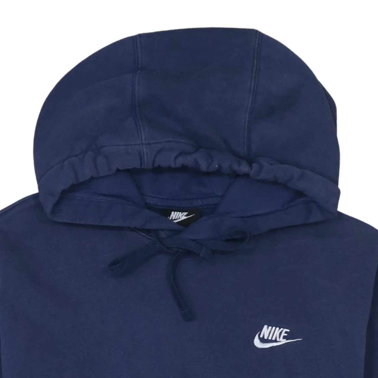 Nike Navy Blue Hoodie Men's Small Embroidered Swoosh Logo Front Pocket Pullover Sweatshirt sold by Vintage Club product image thumbnail 3