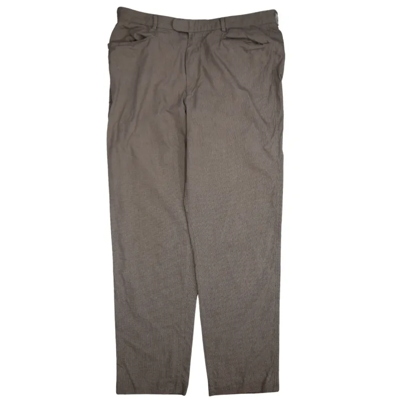 C.P. Company Brown Check Trousers Men's W36 Belt Loops Buttoned Back Pockets Pants sold by Vintage Club