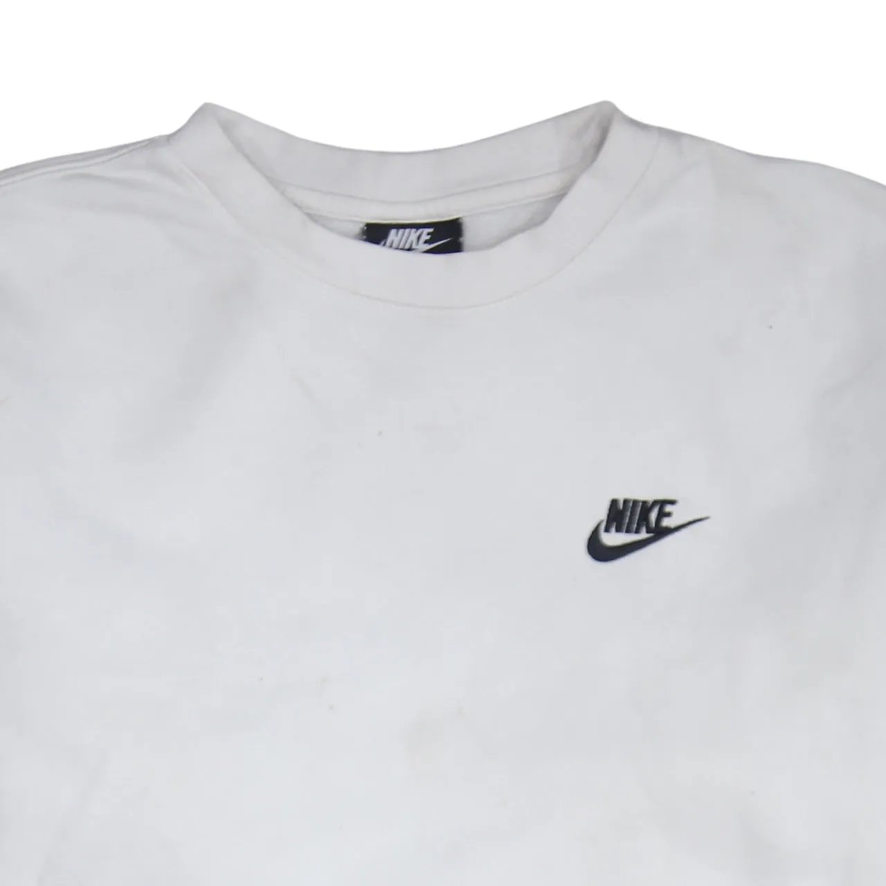 Nike White Sweatshirt Men's XSmall Embroidered Swoosh Logo Crewneck Pullover Fleece Top sold by Vintage Club product image thumbnail 3