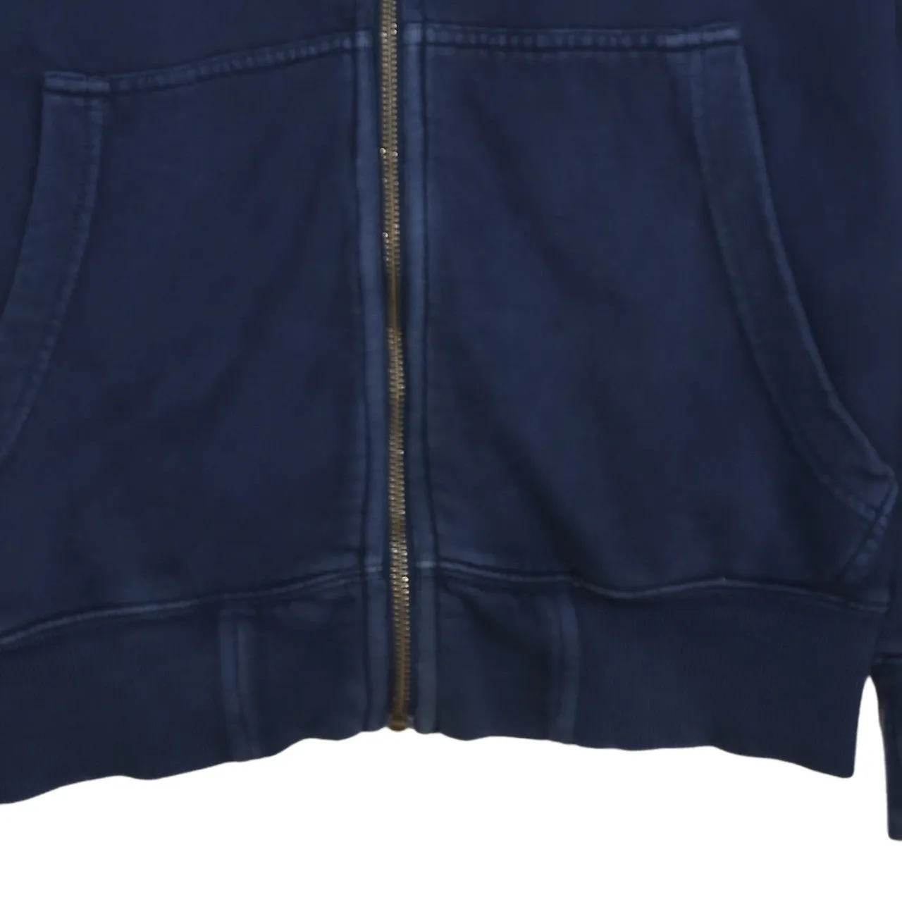 Timberland Navy Blue Full Zip Sweatshirt Women’s XXLarge Sleeve Patch Logo Pockets Jacket sold by Vintage Club product image thumbnail 4