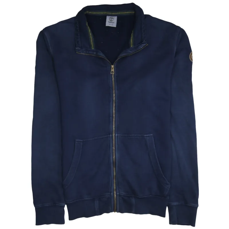 Timberland Navy Blue Full Zip Sweatshirt Women’s XXLarge Sleeve Patch Logo Pockets Jacket made by Vintage Club
